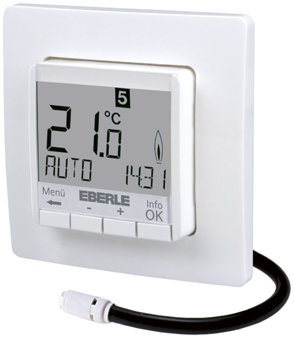 UP-Uhrenthermostat Eberle FIT 3F, Display weiss, 230V 1S 10…40°C, ws