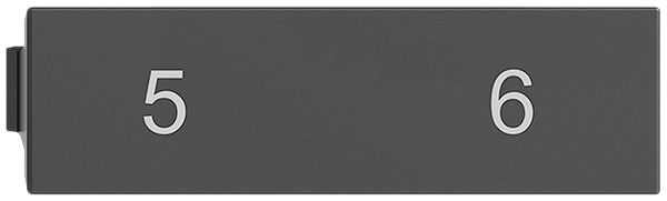 Plaquette indicatrice STANDARDdue 5-6, pour sortie plate, 10 pièces, noir