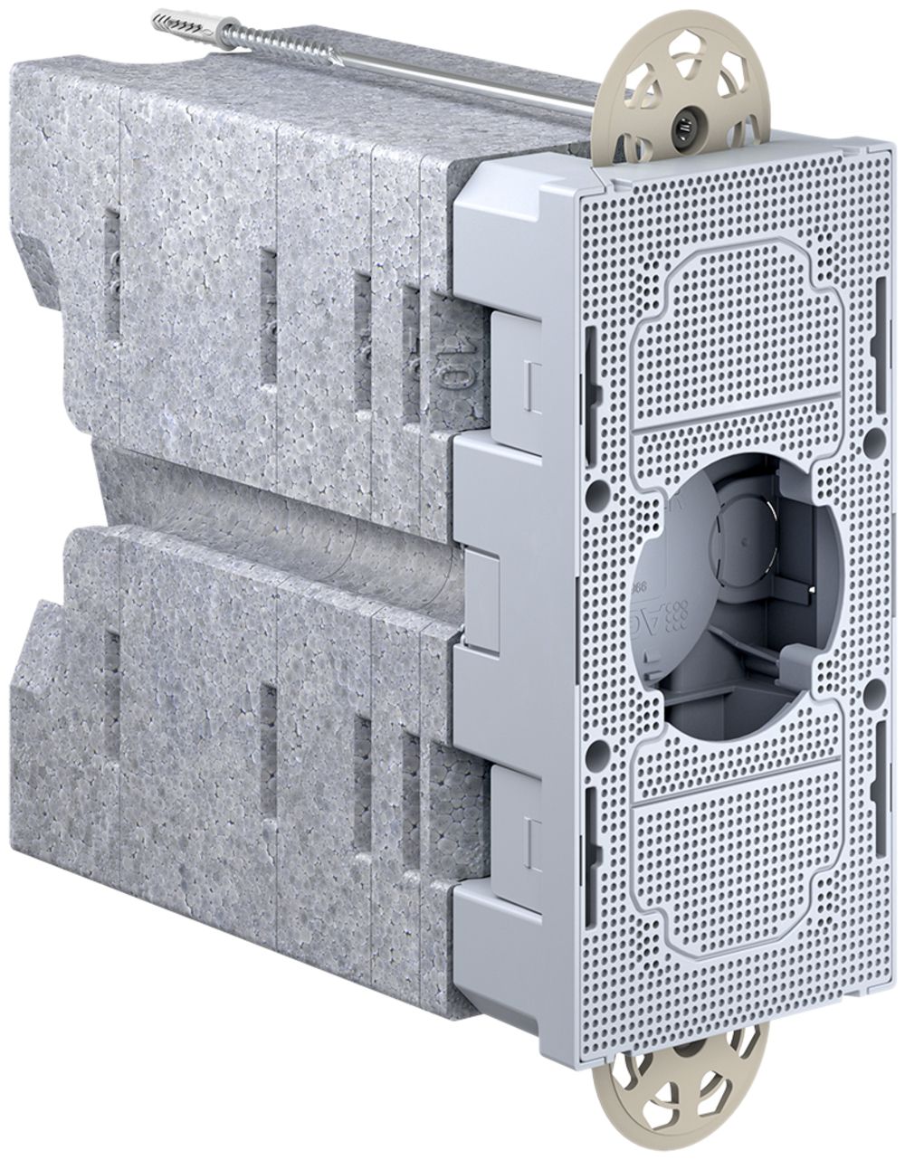 Geräteträger AGRO mit Multidosen-Einsatz für isolierte Fassaden 160…240mm