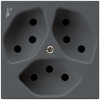 UP-Steckdose kallysto 3×T13/1S anthrazit