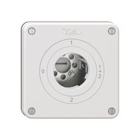 Drehschalter NEVO, 1/1 L, ohne Zylinder, KS, 0-1-1+2-2, weiss