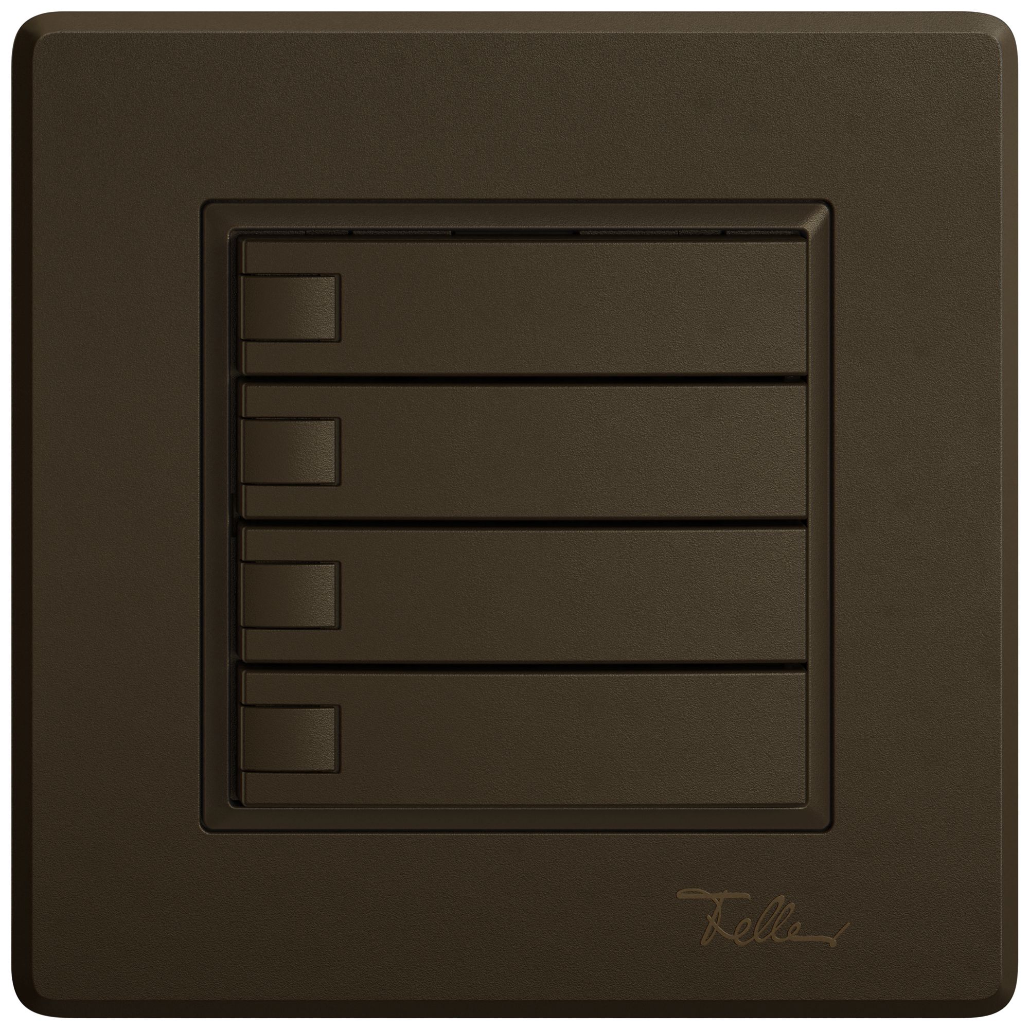 Poussoir universel ENC EDIZIO.liv UNI SNAPFIX® 12…48V s.LED 4× comm.1T br