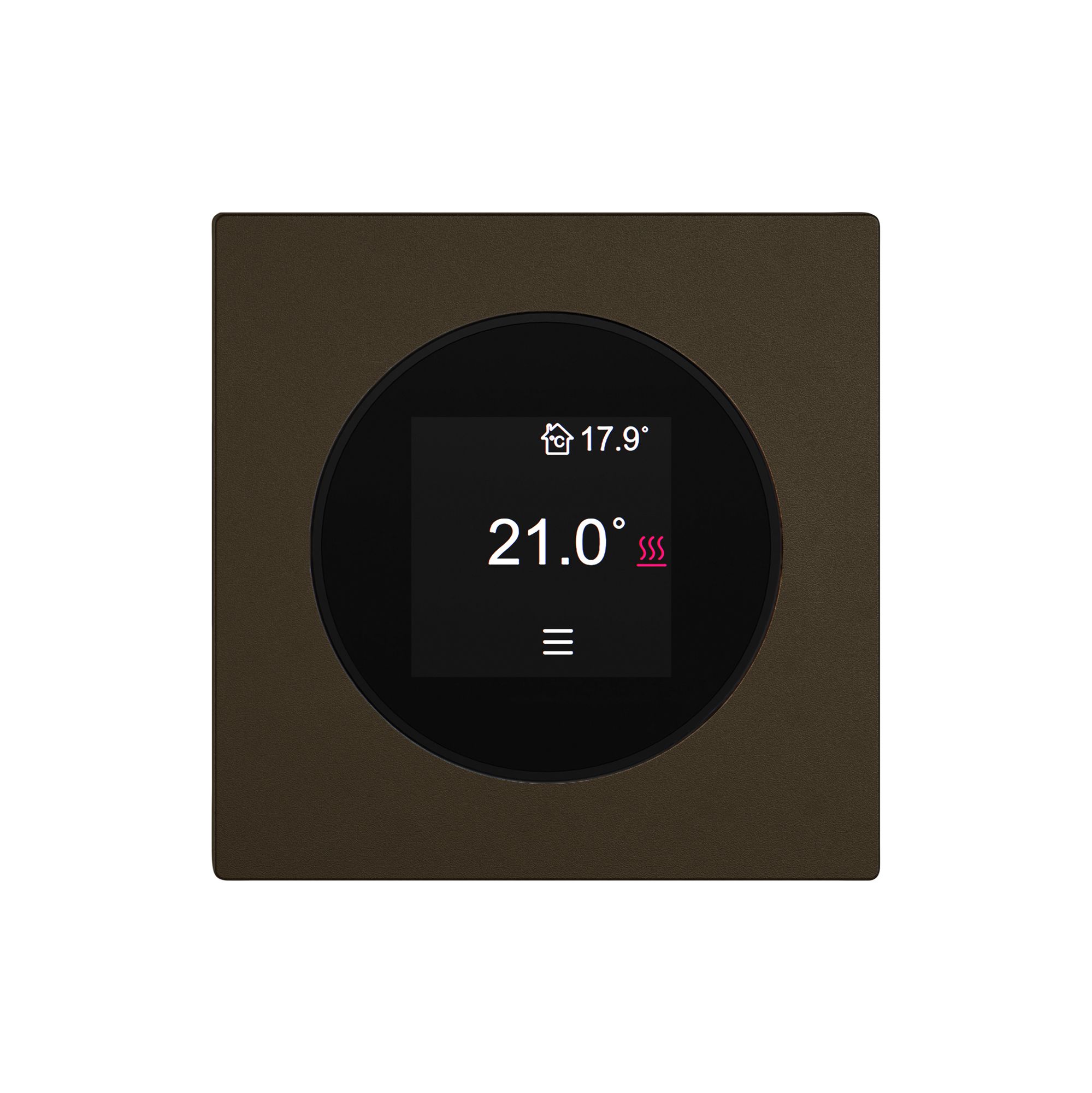 Termostato ambiente EDIZIO.liv SNAPFIX® 230VAC 4…30°C 60×60mm umbra