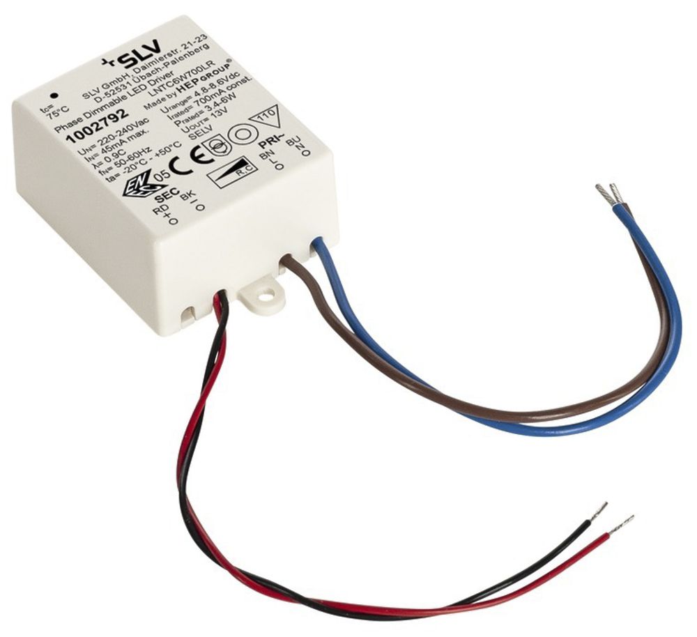 EB-LED-Konverter SLV 6 (3.4…6W), 700mA, 4.8…8.6VDC, dimmbar C