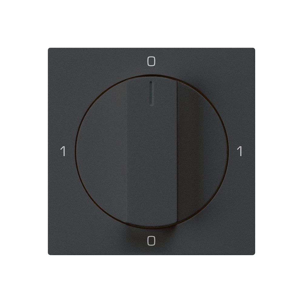 Frontset für Drehschalter S0 schwarz 60×60mm kallysto 0-1-0-1