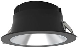 LED-Downlight DOTLUX CIRCLEvario 35W 3000…5700K 1-10V DALI DIM Ø245×80mm schwarz