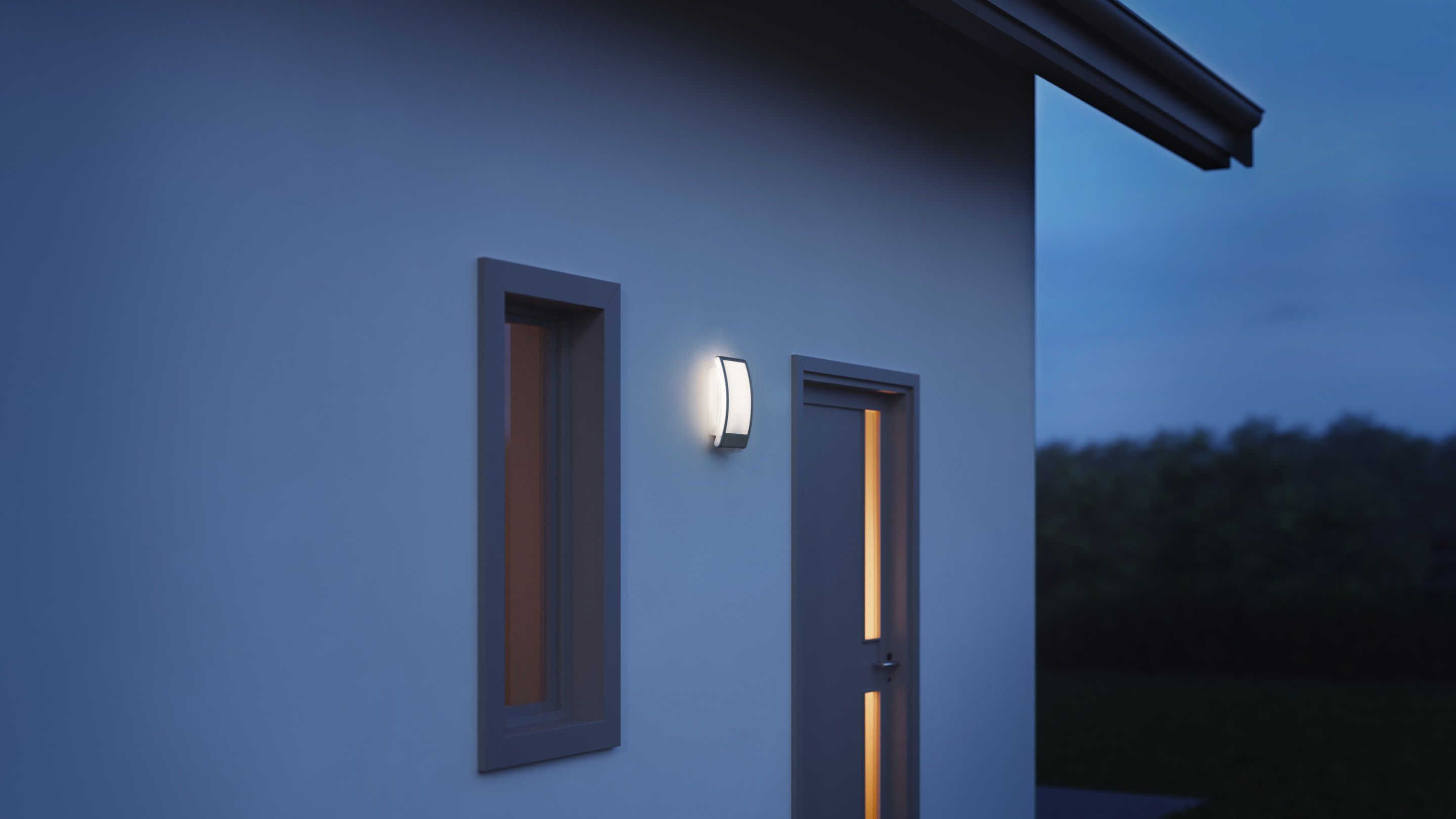 Wandleuchte Steinel L 22 NM mit Lichtsensor E27 60W IP44 81×162×280mm anthrazit