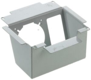 Einbausatz zu WAK 150×150mm lichtgrau leer, Bodenhöhe 95…140mm