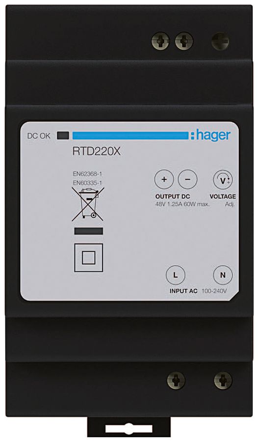Spannungsversorgung Hager 48V 1250mA 3TE