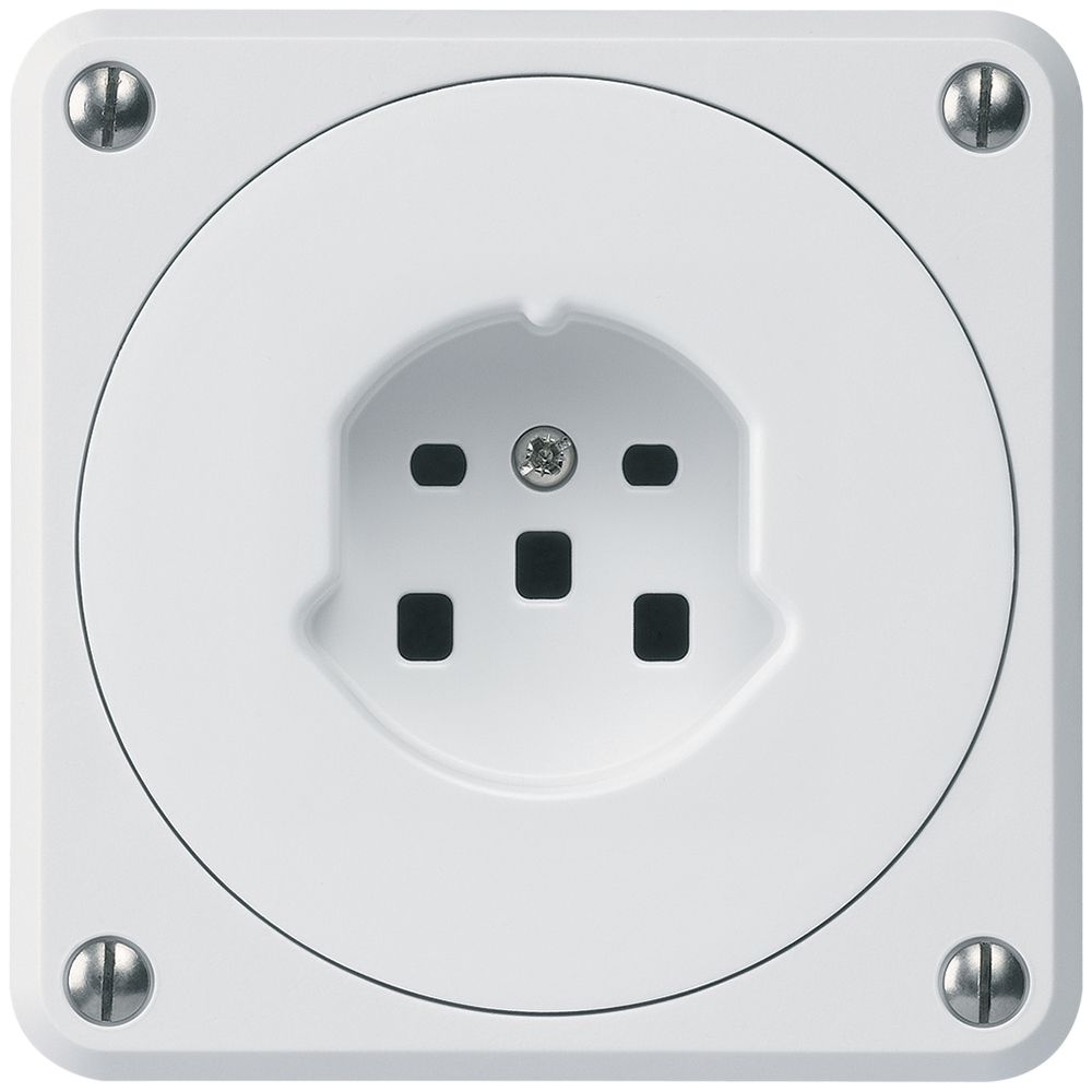 UP-Steckdose HA robusto Typ 25 mit Steckklemmen weiss