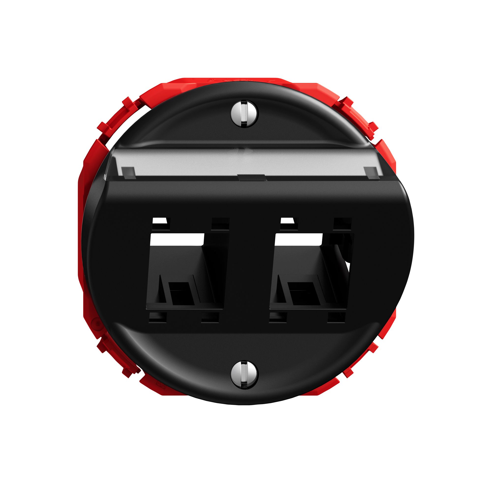 Montageset STANDARDdue SNAPFIX® für freenet Kat.5e/6 Adapter schräg 2× sz