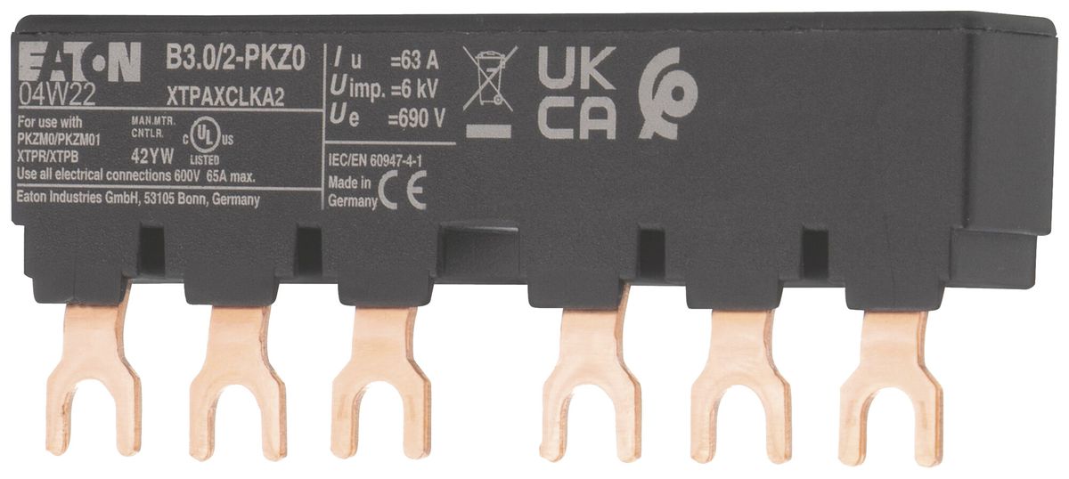 Kammschiene Eaton B3.0/2-PKZ0 Gabel 63A 90mm schwarz