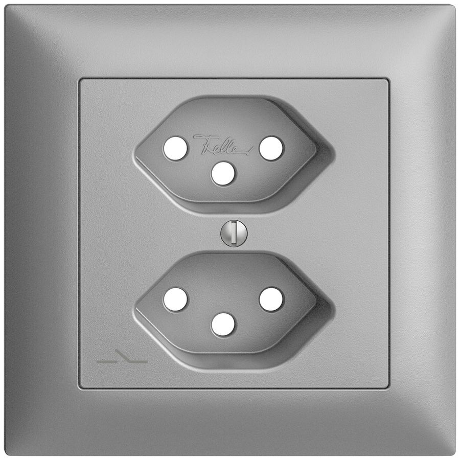 Frontset EDIZIOdue silver 88×88mm 2×T13/1 mit Shutter