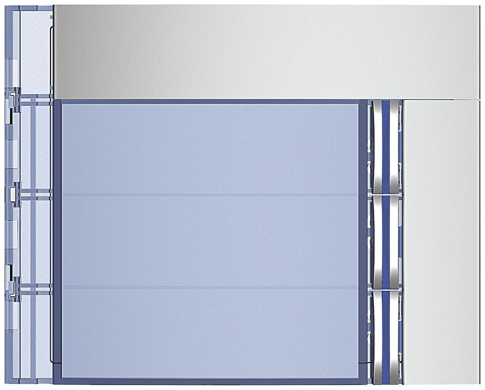 Frontblende mit 3 Tasten für Ruftastenmodul 4 Tasten Sfera aluminium