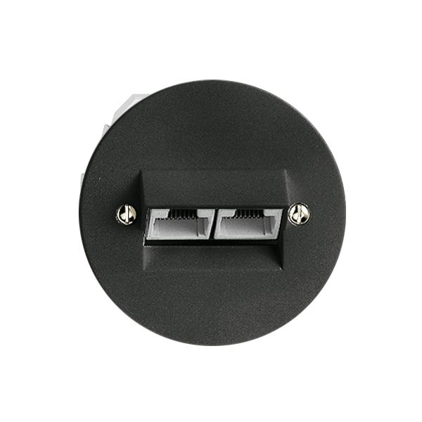 Einsatz zu UP-Anschlussdose 2×RJ45/u 8P getr.sz ITplus P 58mm
