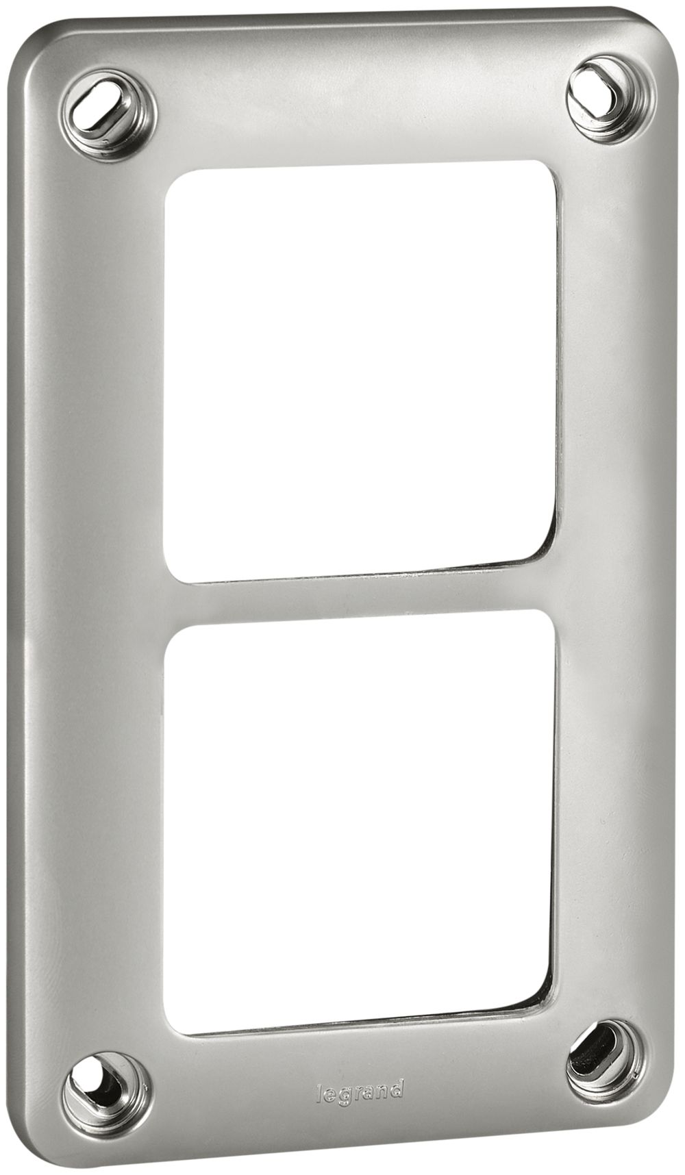 Cadre de recouvrement ENC 2×1 Soliroc chr.