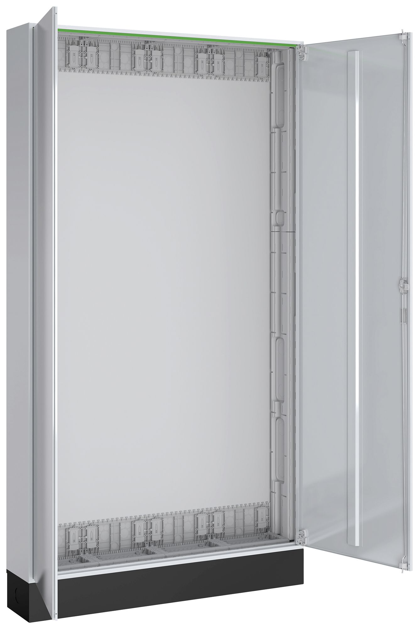 Armoire de sol PrismaSeT XL IP44 a.porte 1050×1980×210mm 4 champs 12 rangées