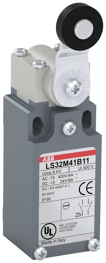 Interruttore di posizione ABB LS3 leva pivotante a rotella Zamak M16