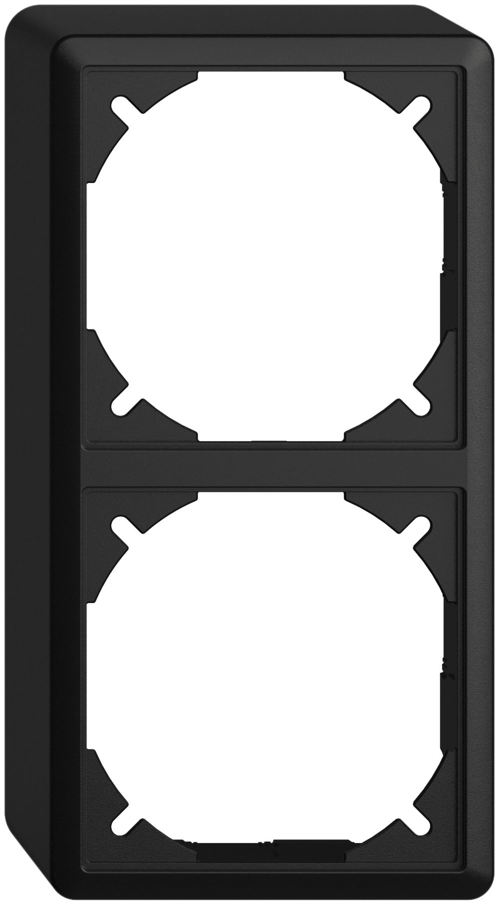 Kappe EDIZIOdue 54mm I-I schwarz für Kombination vertikal/horizontal