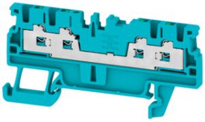 Borne de passage joignable WM S4C 1.5mm² 17.5A 500V ressort 4×1 DIN35 bl