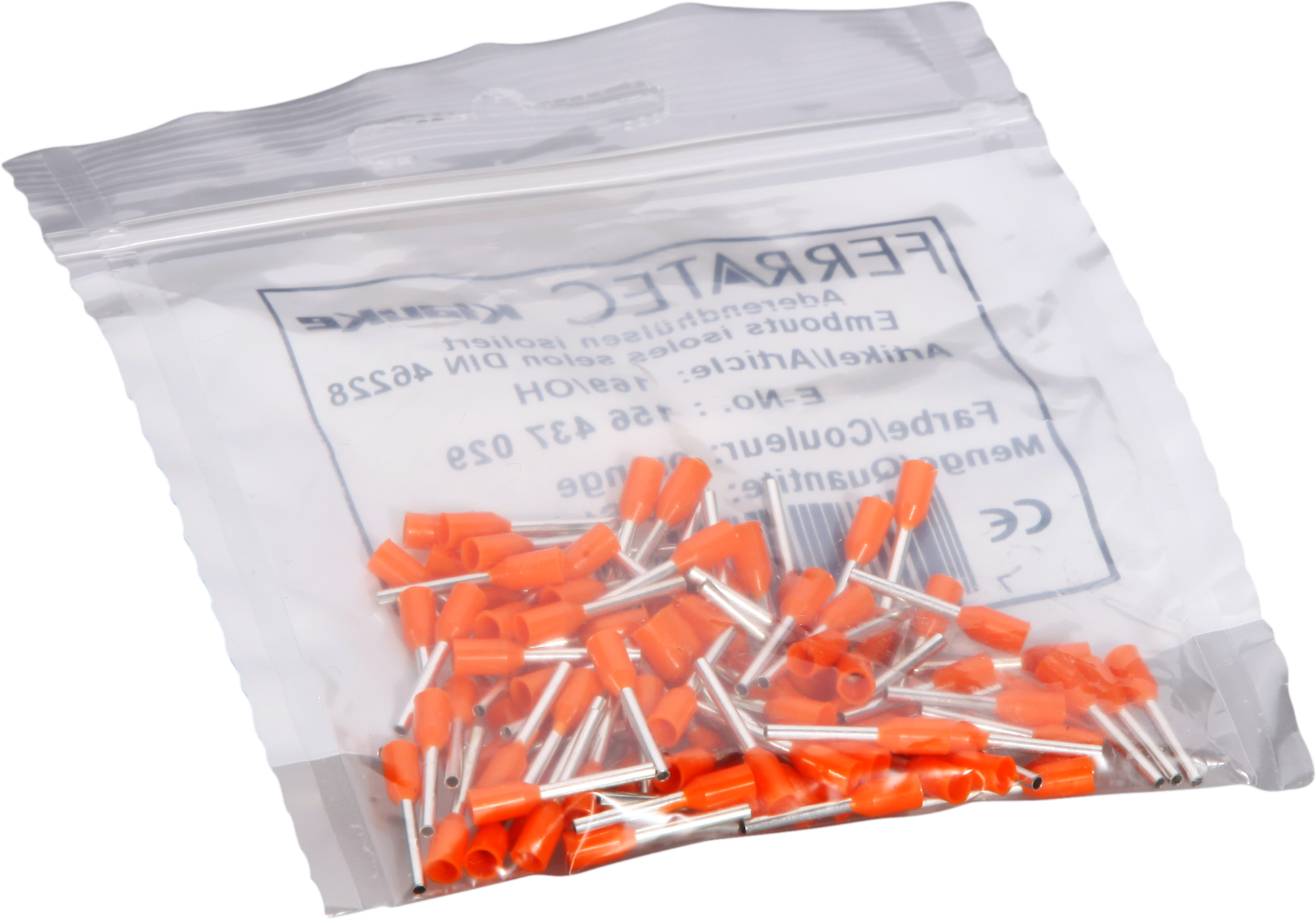 Capocorda tipo A isolato 0.5mm²/10mm arancione