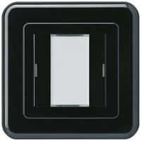 Pulsante INC Hager basico C KNX doppio LED nero