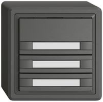 AP-KNX-Taster RGB EDIZIO.liv SNAPFIX® Temperaturfüh.o.LED Pap.3×T 2-Tbed.dgu