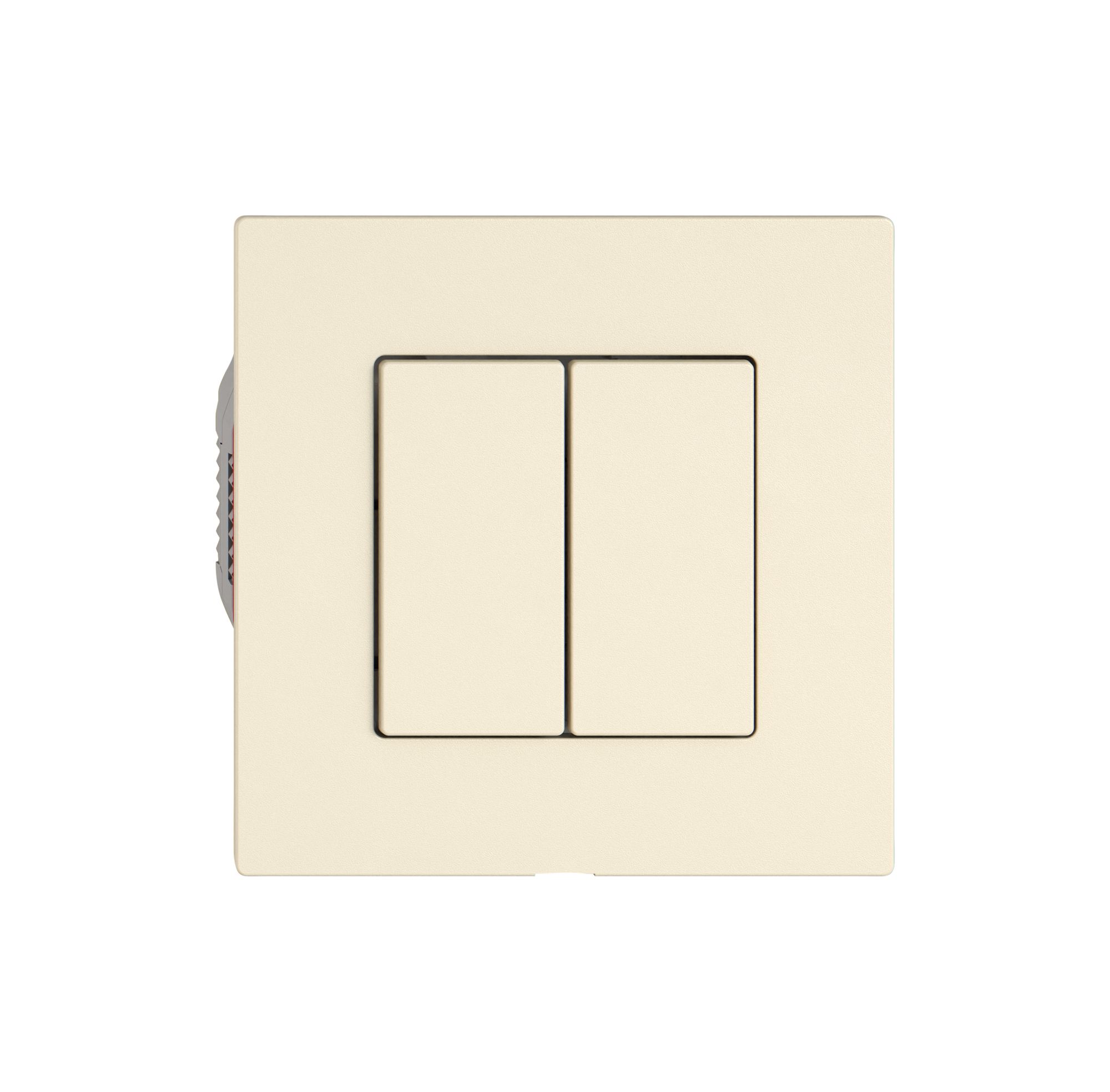 Druckschalter EDIZIO.liv Wiser SNAPFIX® 2 Kanal 2 Tasten cr