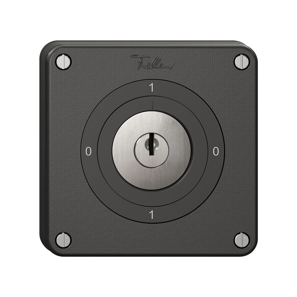 Drehschalter NEVO, 0/1L, mit Schloss&2 Schlüsseln, KS, 0-1-0-1, schwarz