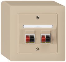 Presa AP audio kallysto 2×beige morsetto per 2 altoparlante