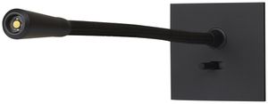 UP-LED-Leseleuchte Legrand Arnould 1W 3000K Flexarm+Schalter Sch 3, mattschwarz