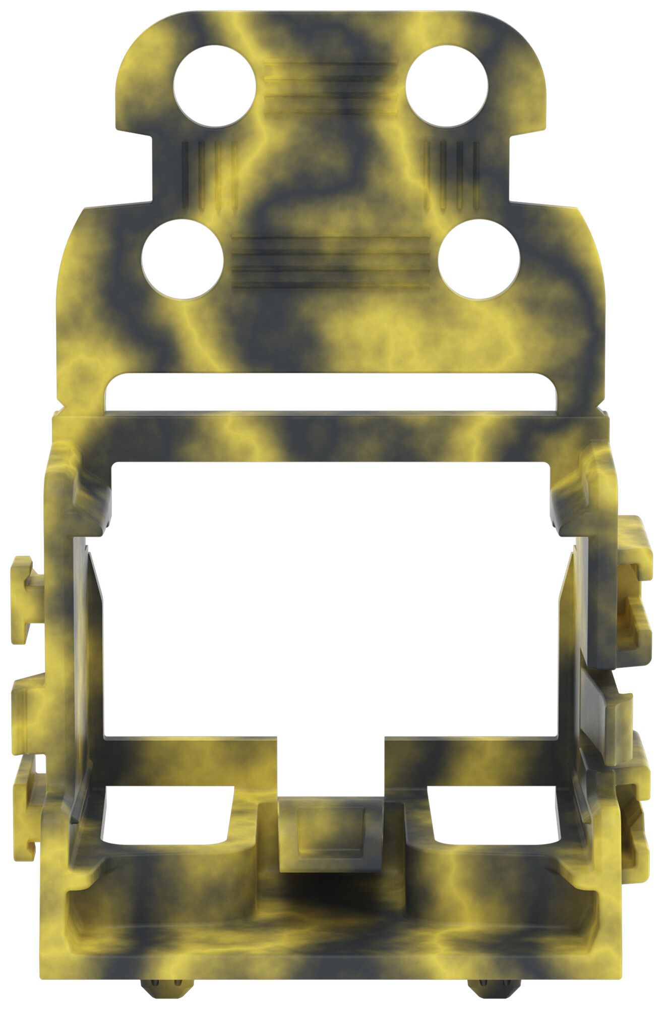 Adaptateur de fixation WAGO 221 avec décharge de traction 10L×4mm² pied gr/jn