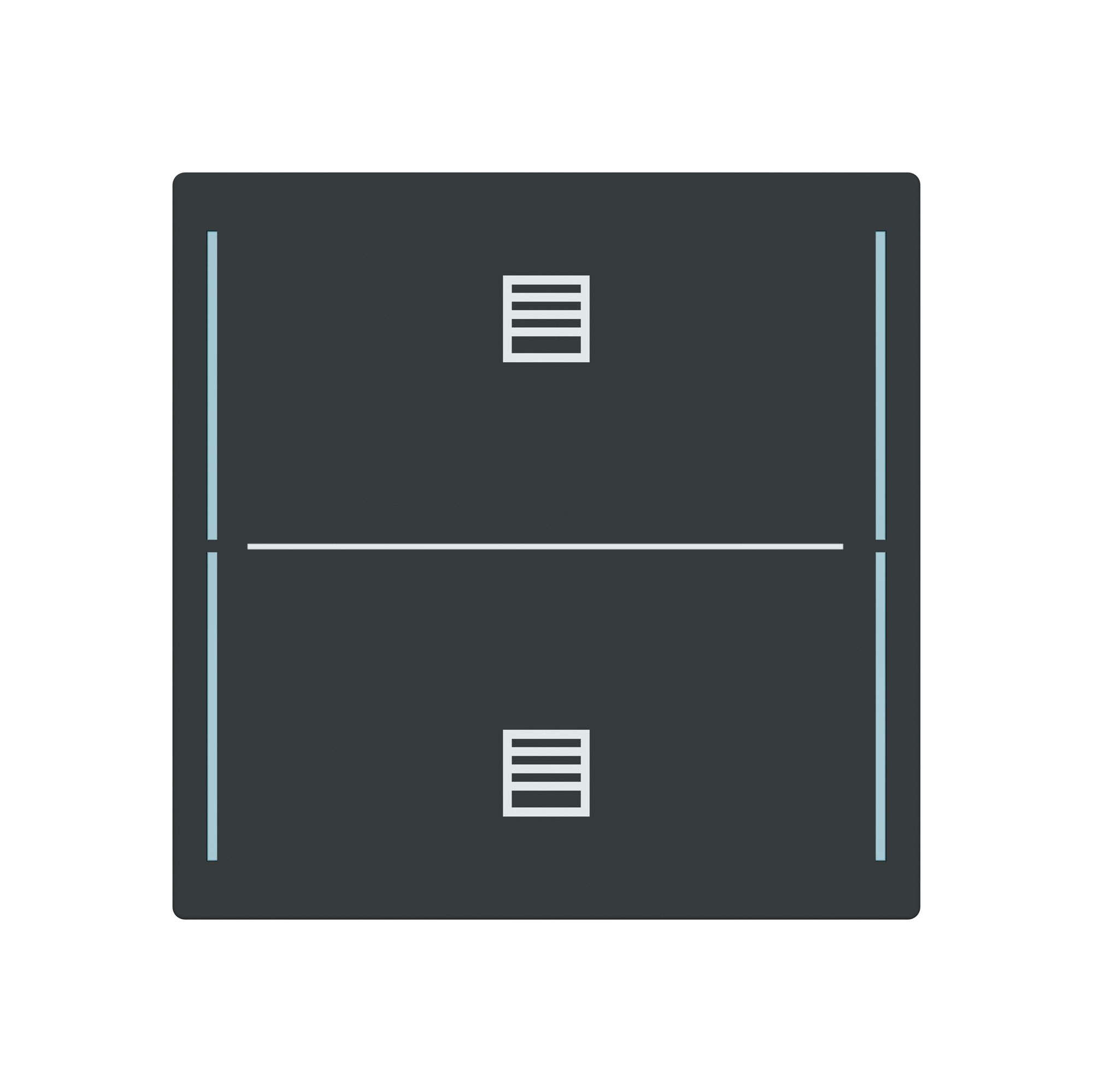 Tasterabdeckung ABB SIDUS touch 2-fach "Taster-Jalousie" anthrazit