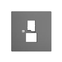 Frontplatte EDIZIOdue dunkelgrau für DSL-Breitband Dose