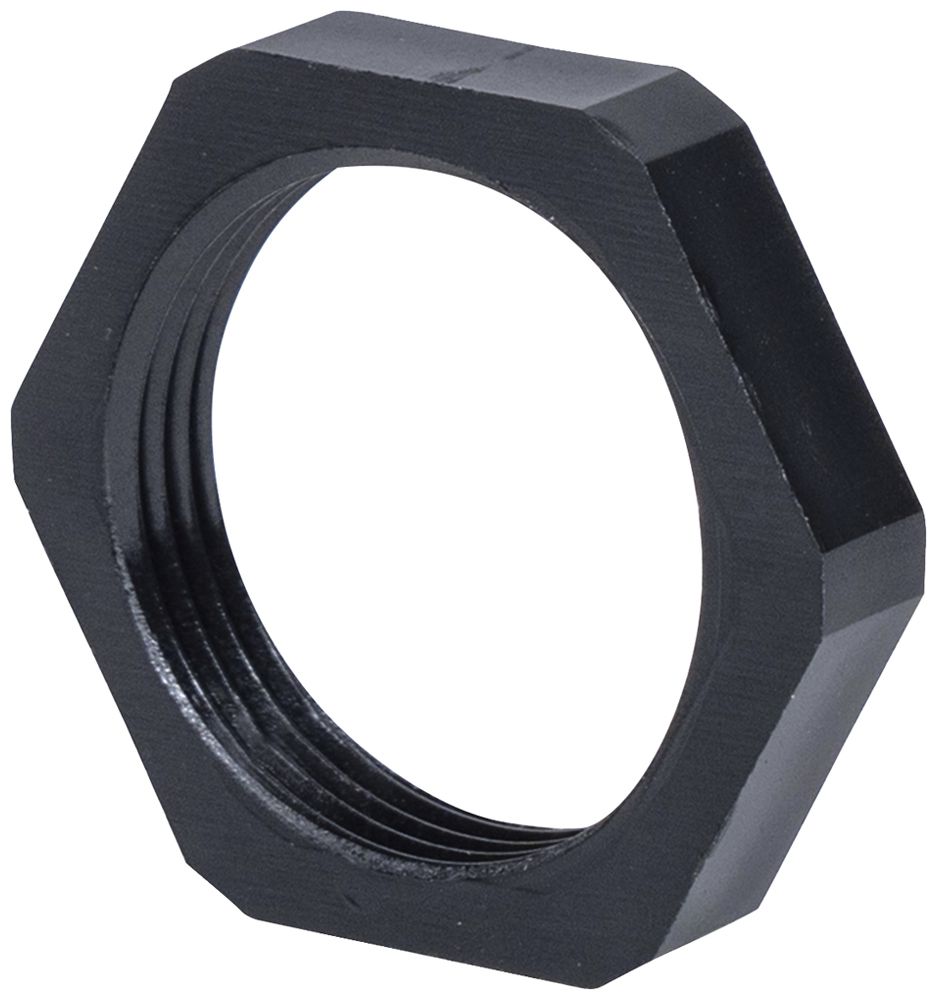 Gegenmutter Plica PA M63×1.5 sechskant, schwarz