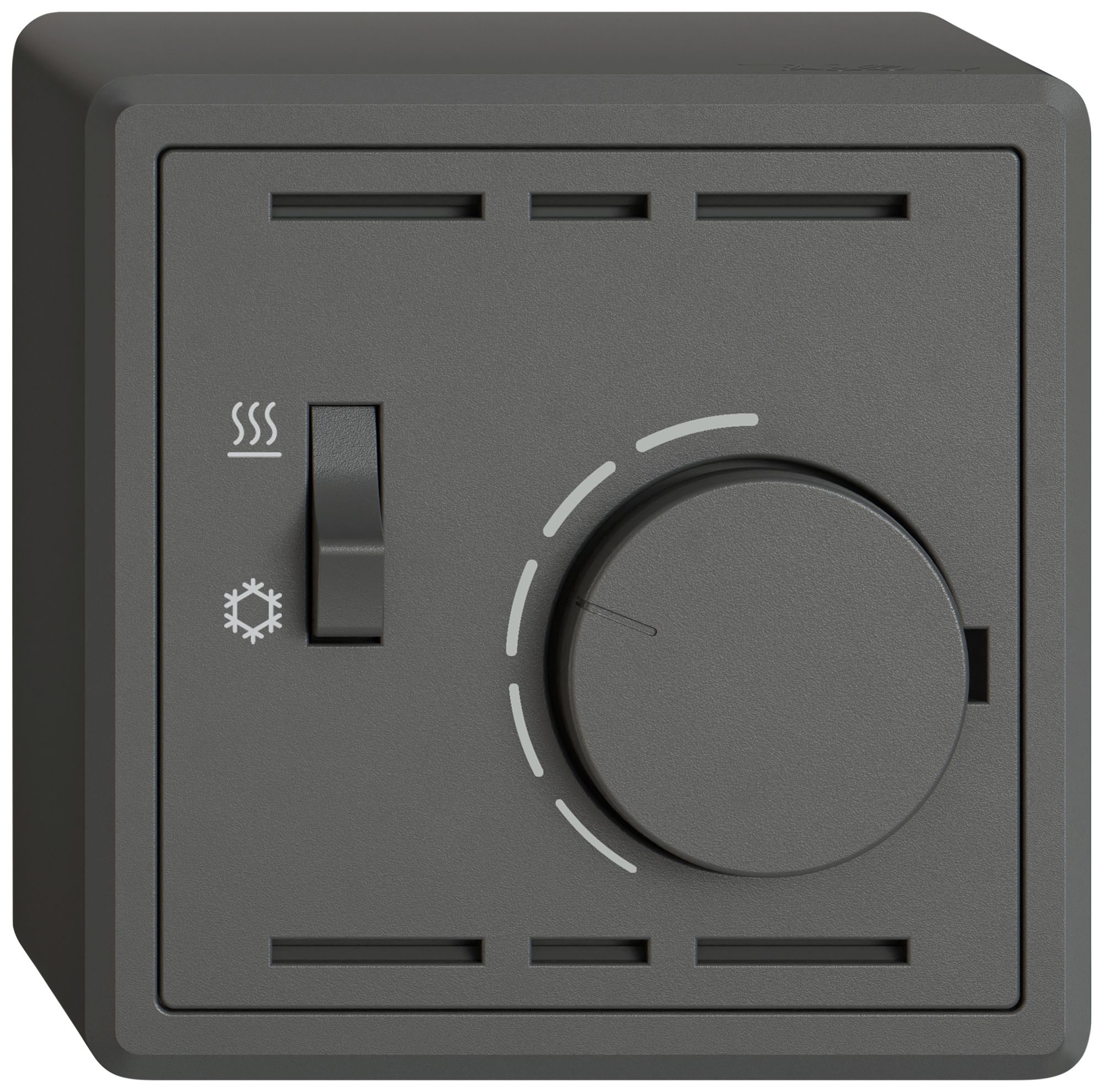 Termostato ambiente AP EDIZIO.liv SNAPFIX® inter.risca./refrig.230VAC 50Hz grs