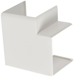 Angle plat HF 90° 25×25mm matière synthétique blanc IP3X
