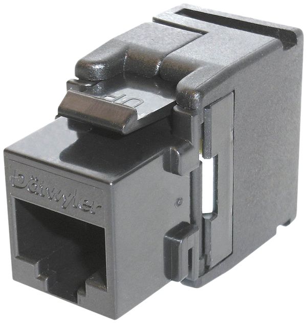 Module RJ45 Dätwyler KU-T 1/8 U cat.6 noir sans outils