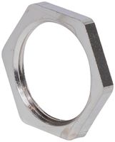 Gegenmutter 6-kant M20 Messing vernickelt