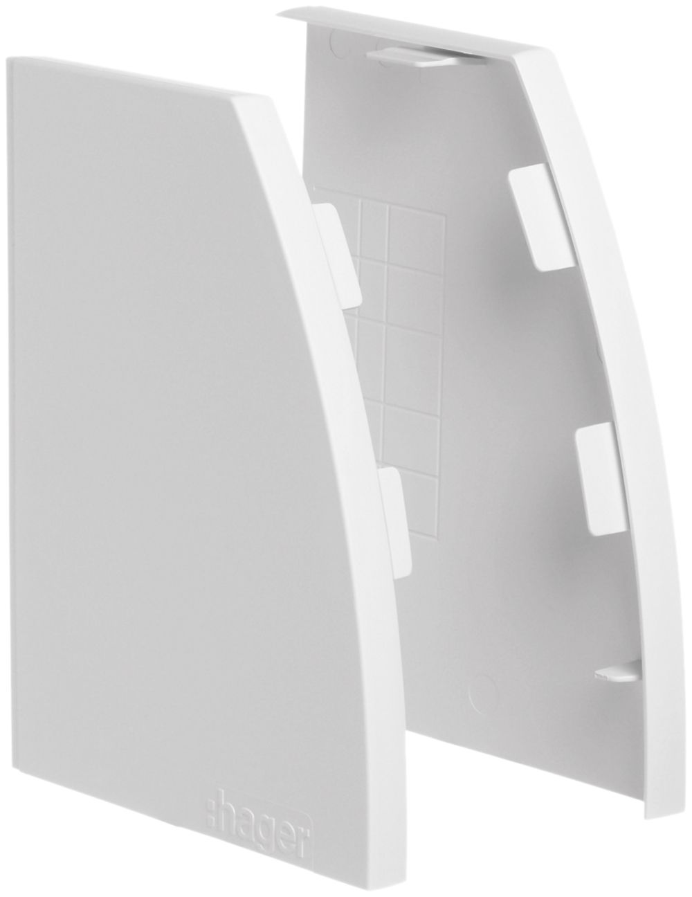 Endstück Hager univers rechts/links, für Kabelrangierkanal FZ441N-FZ445N