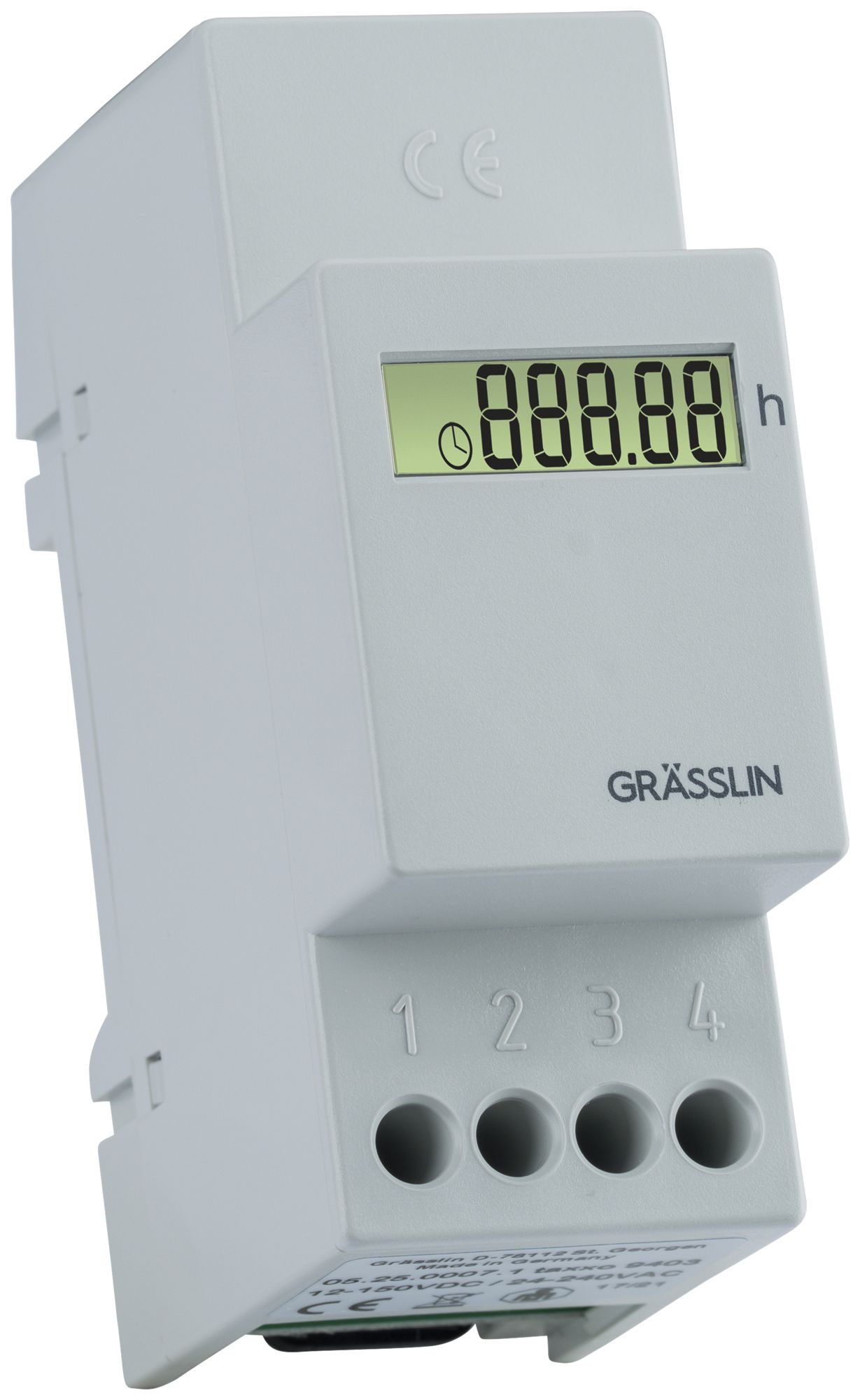 Compteur d'heures de service AMD Elbro taxxo 9403, 24…240VAC / 12…150VDC, gris