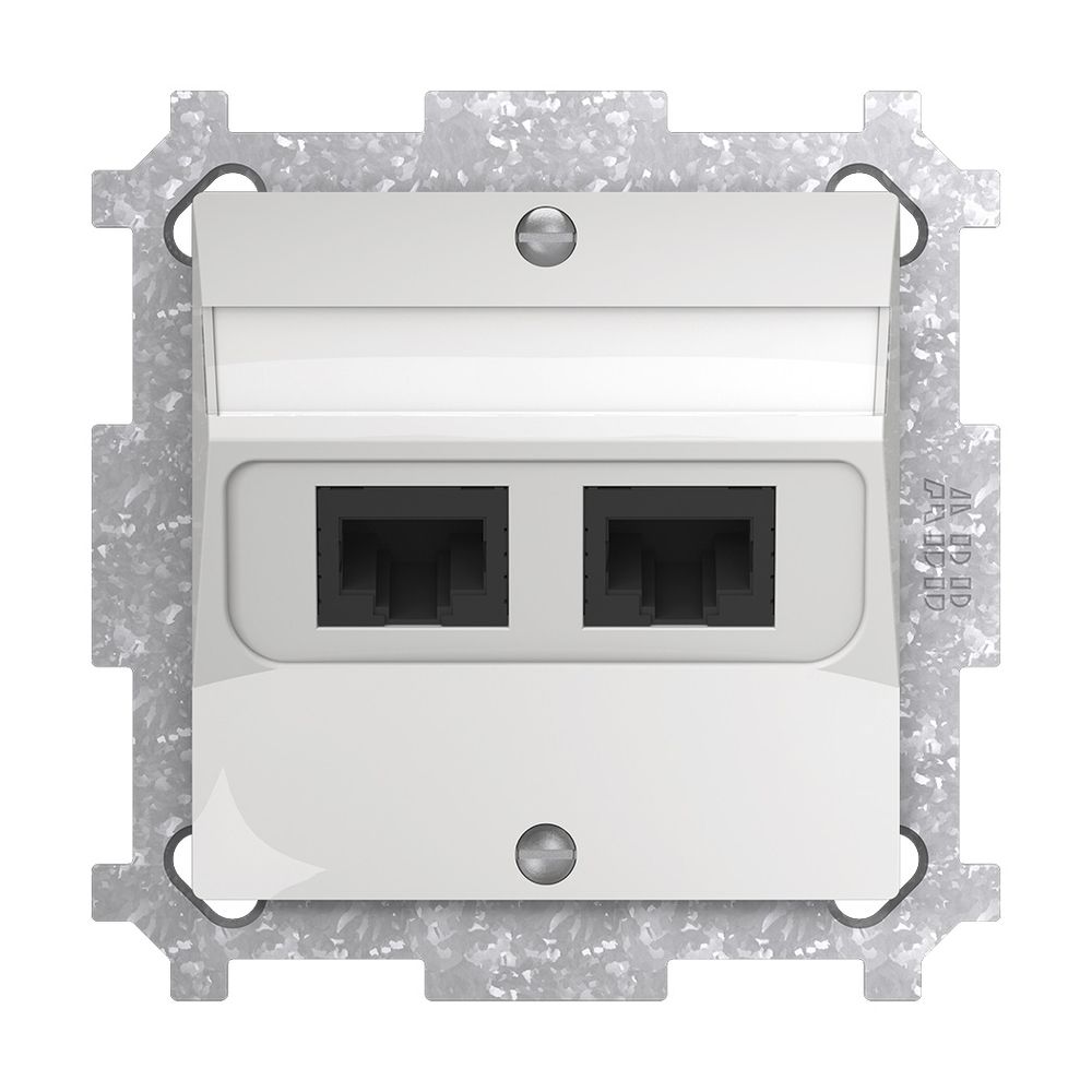 Scatola di raccordo INC SIDUS 2×RJ45 bianco lucido