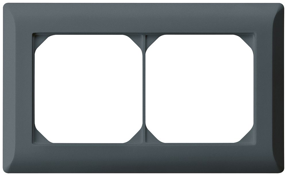 UP-Abdeckrahmen kallysto.line 1×2 anthrazit horizontal 92×152mm