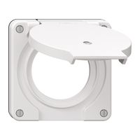 Deckel mit Klappdeckel NEVO Ø53mm für 1f-Steckdose bel. ws (Dicht.sz)