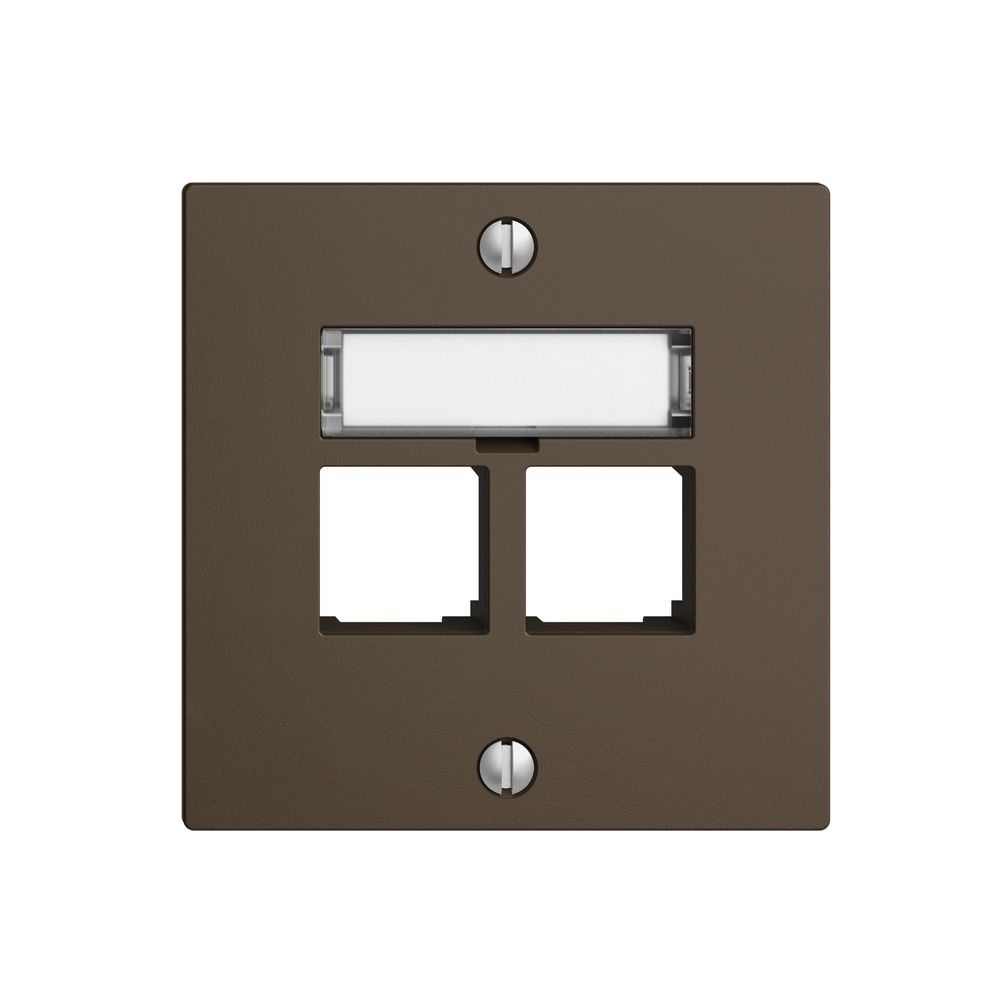 Kit di montaggio S-One EDIZIOdue F per 2×RJ45 diritto, coffee