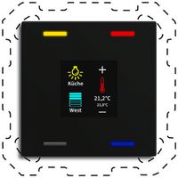 EB-Bediengerät KNX MDT BE-TAS60T416.01 4T/4B Display schwarz matt