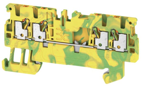 Borne de protection Weidmüller A4C PUSH IN 1.5mm² 4 connex.vert/jaune