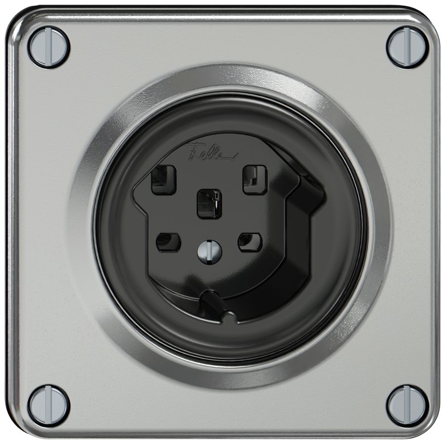 Prise ELEMENT SNAPFIX® 1×type 25 16A 440V IP20 alu