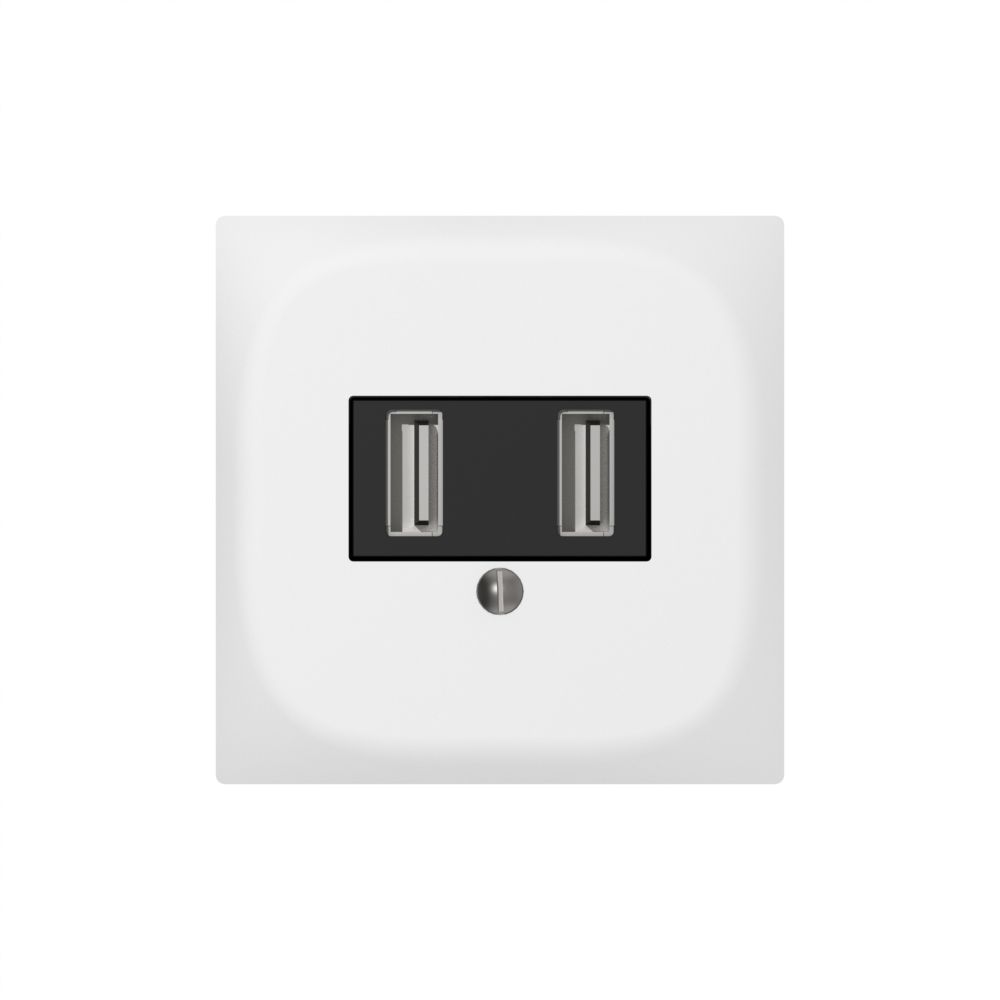 UP-USB Ladesteckdose SIDUS E 240V 2×700mA weiss