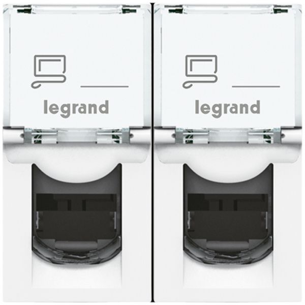 EB-Dose MOS STP 2×RJ45 weiss Kat.6 2 Mod.